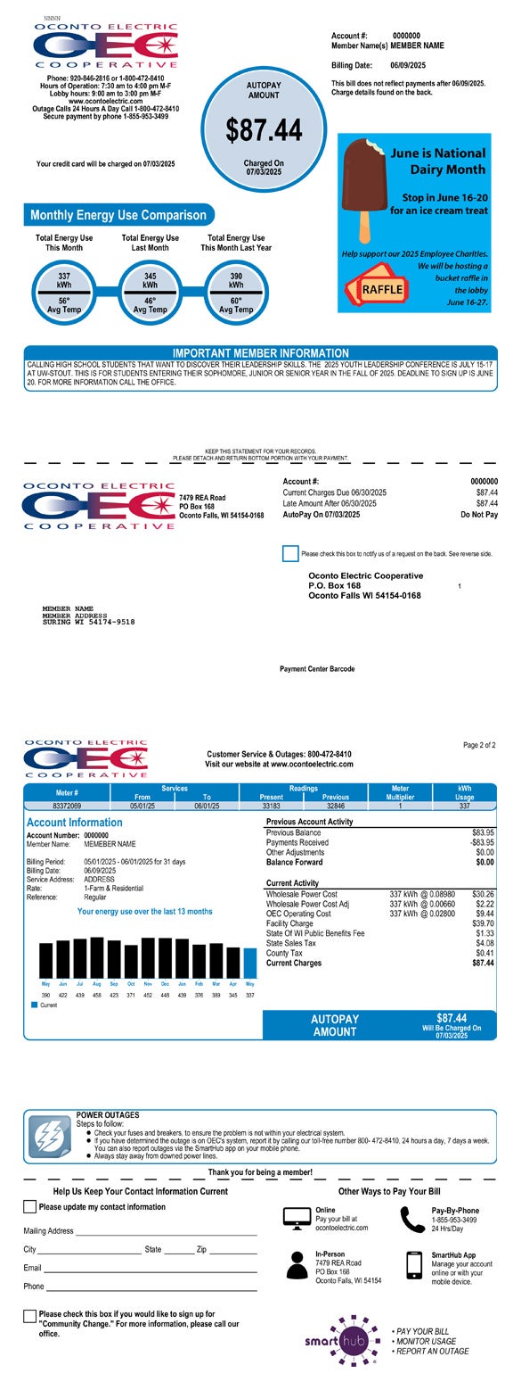 sample bill