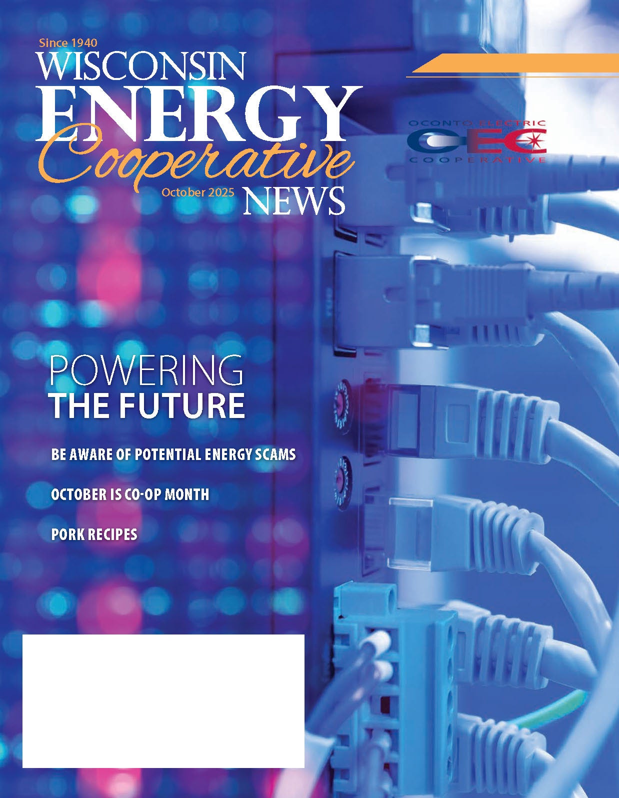 October cover with cords in a server