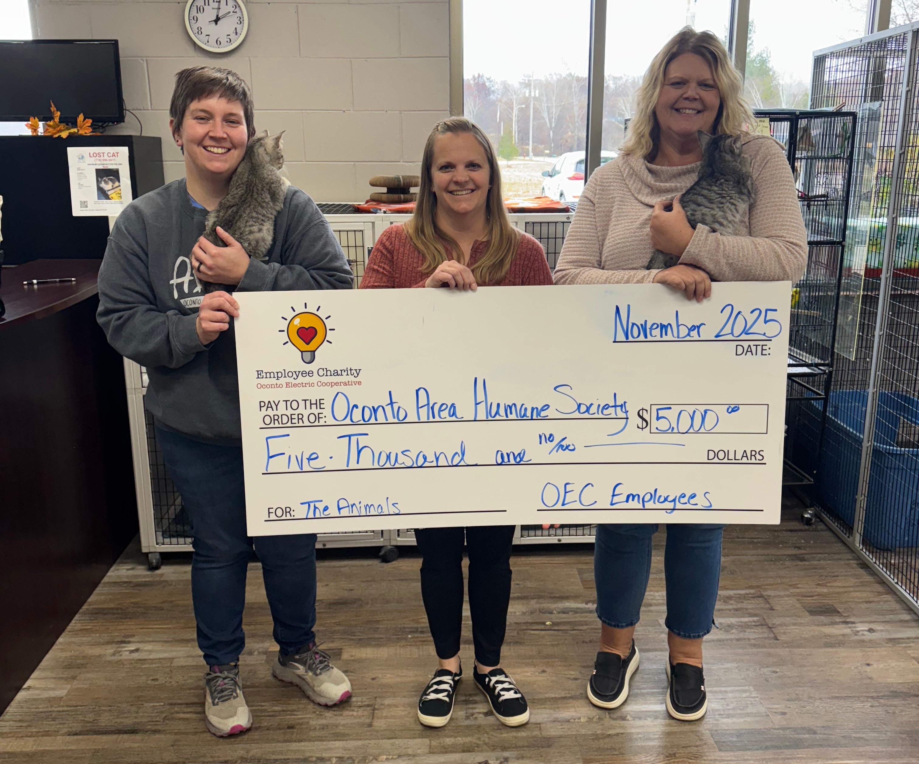 Humane Society Check Presentation